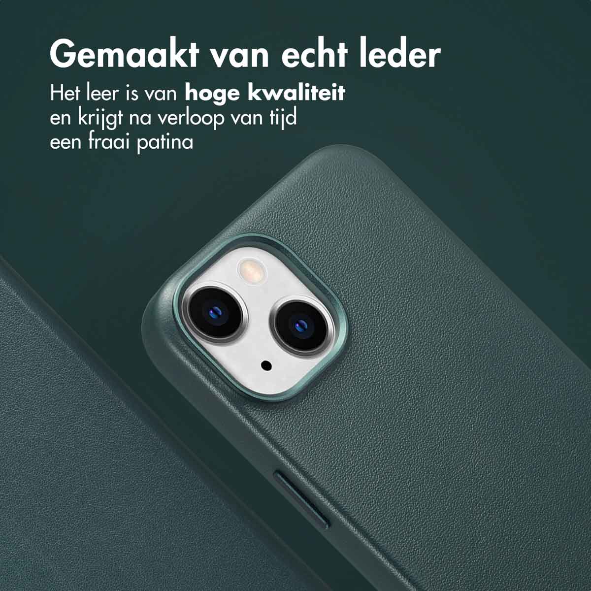 Accezz Leather Bookcase 2-in-1 met MagSafe Apple iPhone 14 - Cedar Green - Afbeelding 6