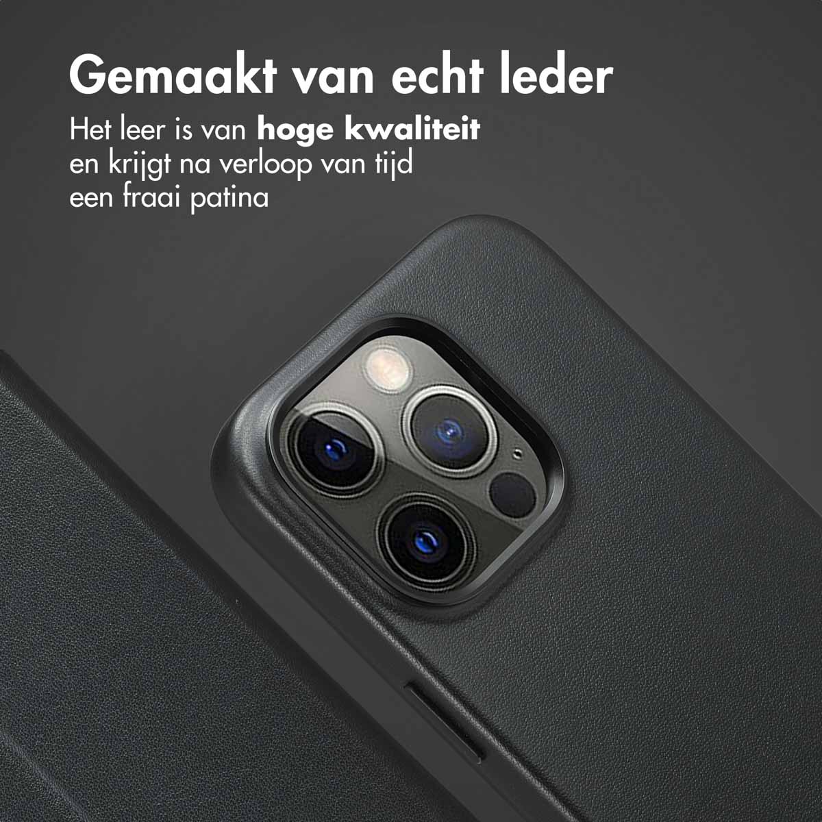 Accezz Leather Bookcase 2-in-1 met MagSafe Apple iPhone 14 Pro - Onyx Black - Afbeelding 7