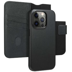 Accezz Leather Bookcase 2-in-1 met MagSafe Apple iPhone 14 Pro - Onyx Black