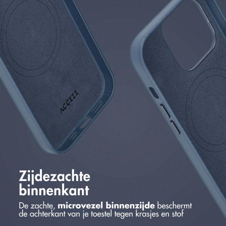 Accezz Leather Bookcase 2-in-1 met MagSafe Apple iPhone 14 Pro - Nightfall Blue - Afbeelding 10