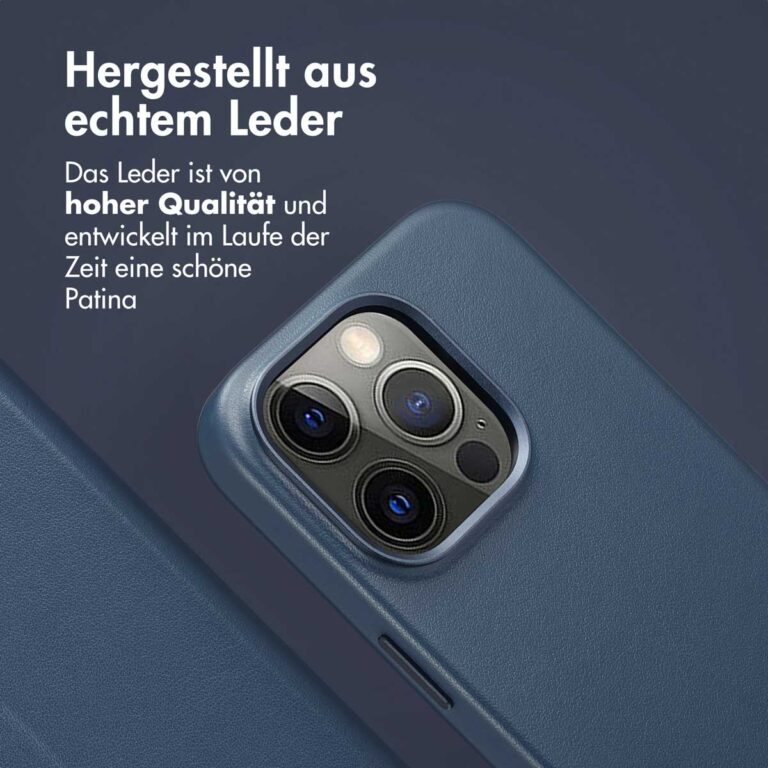 Accezz Leather Bookcase 2-in-1 met MagSafe Apple iPhone 14 Pro - Nightfall Blue - Afbeelding 9