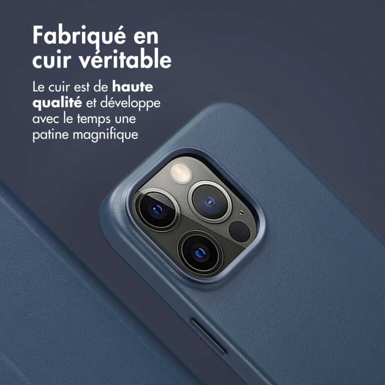 Accezz Leather Bookcase 2-in-1 met MagSafe Apple iPhone 14 Pro - Nightfall Blue - Afbeelding 8