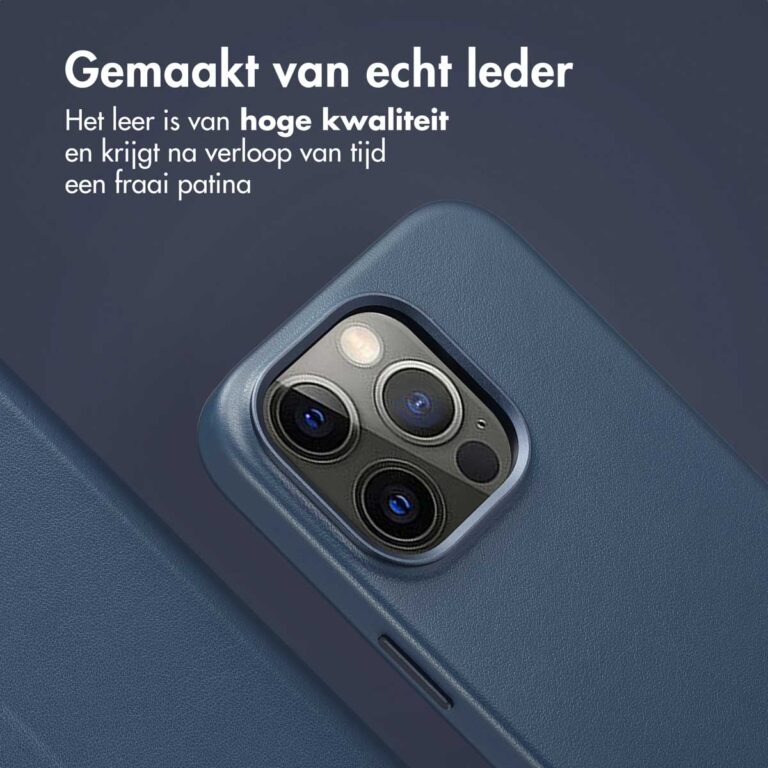 Accezz Leather Bookcase 2-in-1 met MagSafe Apple iPhone 14 Pro - Nightfall Blue - Afbeelding 7