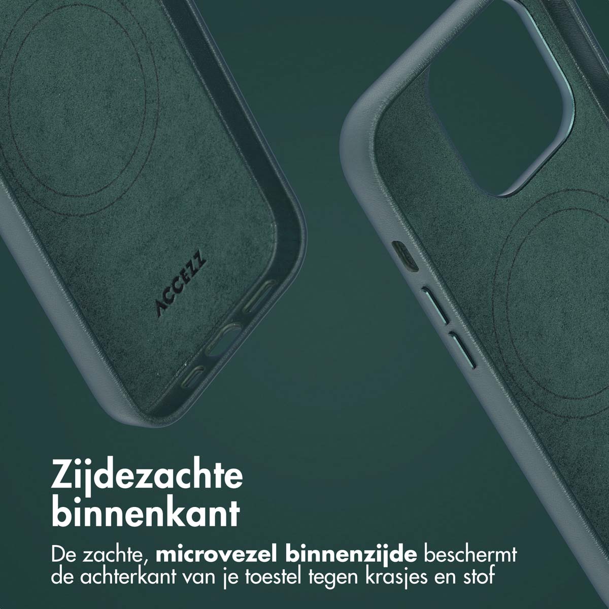 Accezz Leather Bookcase 2-in-1 met MagSafe Apple iPhone 14 Pro - Cedar Green - Afbeelding 10