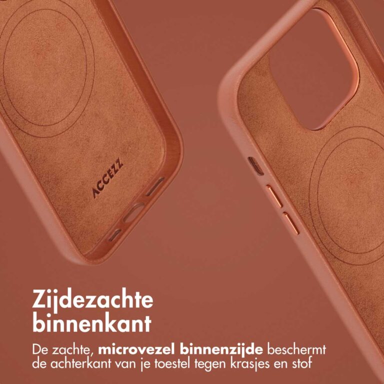 Accezz Leather Bookcase 2-in-1 met MagSafe Apple iPhone 14 Pro - Sienna Brown - Afbeelding 10