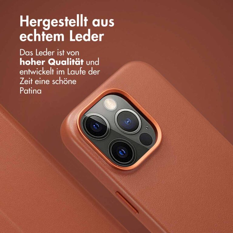 Accezz Leather Bookcase 2-in-1 met MagSafe Apple iPhone 14 Pro - Sienna Brown - Afbeelding 9