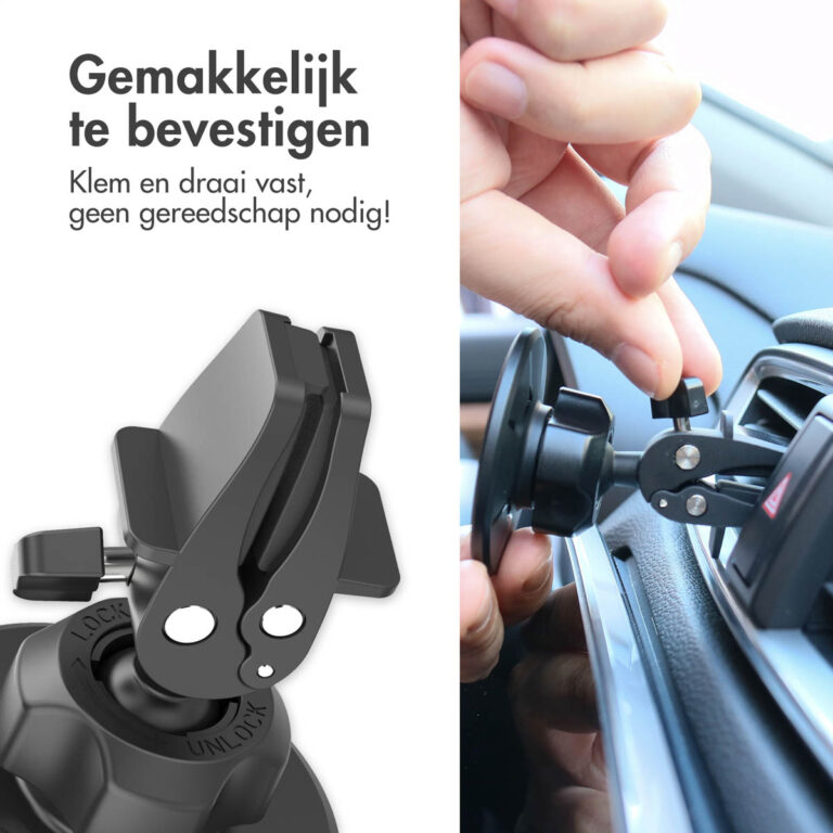 Accezz Telefoonhouder auto - MagSafe - Inclusief Magnetische Cirkel - Ventilatierooster - Zwart - Afbeelding 8
