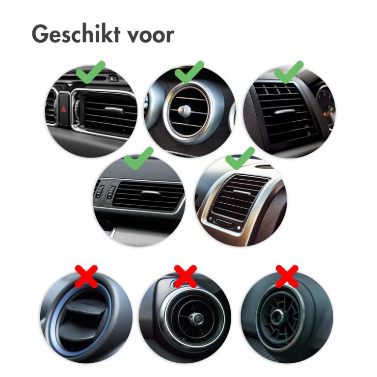 Accezz Telefoonhouder auto - MagSafe - Inclusief Magnetische Cirkel - Ventilatierooster - Zwart - Afbeelding 5