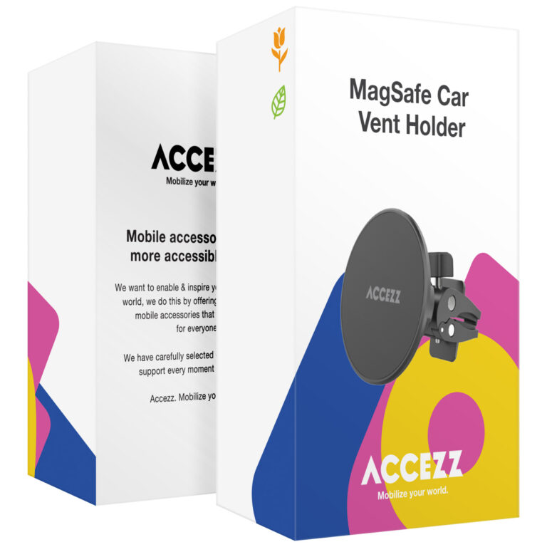 Accezz Telefoonhouder auto - MagSafe - Inclusief Magnetische Cirkel - Ventilatierooster - Zwart - Afbeelding 10
