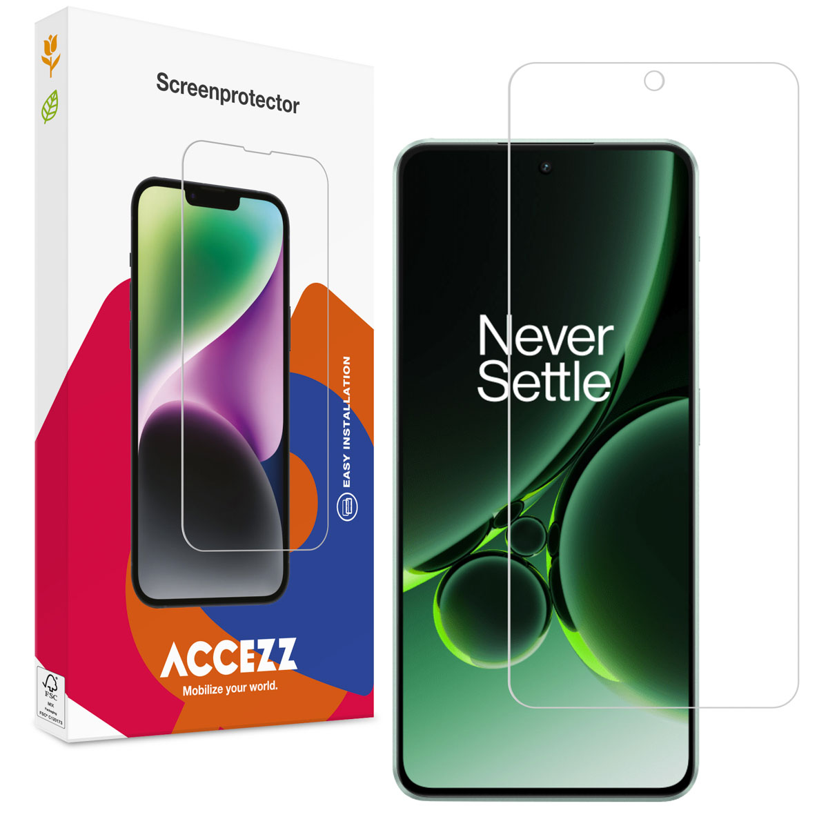Accezz Gehard Glas Screenprotector OnePlus Nord 3 / 4 – Transparant