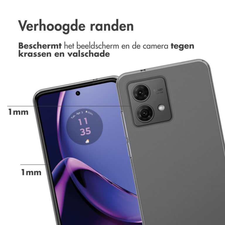 Accezz Clear Backcover Motorola Moto G84 - Transparant - Afbeelding 5