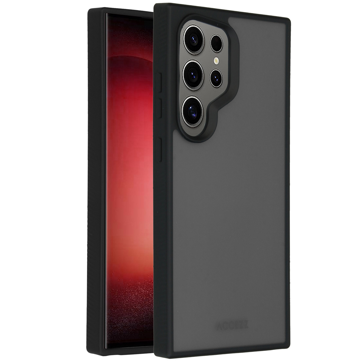 Accezz Rugged Frosted Backcover Samsung Galaxy S24 Ultra – Zwart