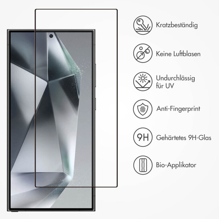 Accezz Gehard Glas Full Cover Screenprotector met applicator Samsung Galaxy S24 Ultra - Afbeelding 9