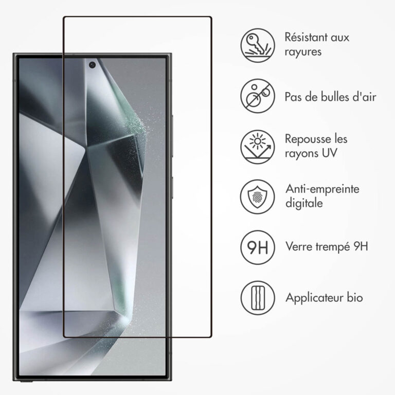 Accezz Gehard Glas Full Cover Screenprotector met applicator Samsung Galaxy S24 Ultra - Afbeelding 6