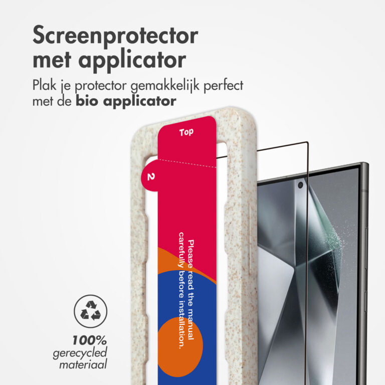 Accezz Gehard Glas Full Cover Screenprotector met applicator Samsung Galaxy S24 Ultra - Afbeelding 2
