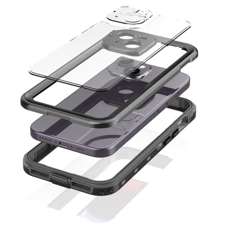 Redpepper Dot Plus Waterproof Backcover Apple iPhone 15 - Zwart - Afbeelding 7