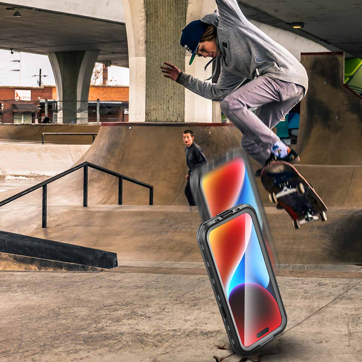 Redpepper Dot Plus Waterproof Backcover Apple iPhone 15 - Zwart - Afbeelding 4