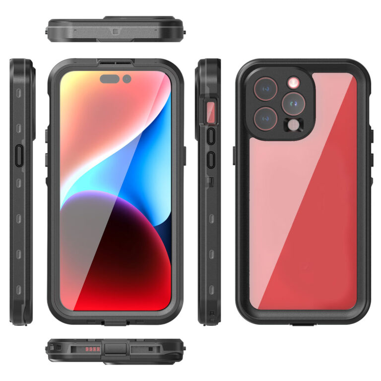 Redpepper Dot Plus Waterproof Backcover Apple iPhone 15 Pro Max - Zwart - Afbeelding 6