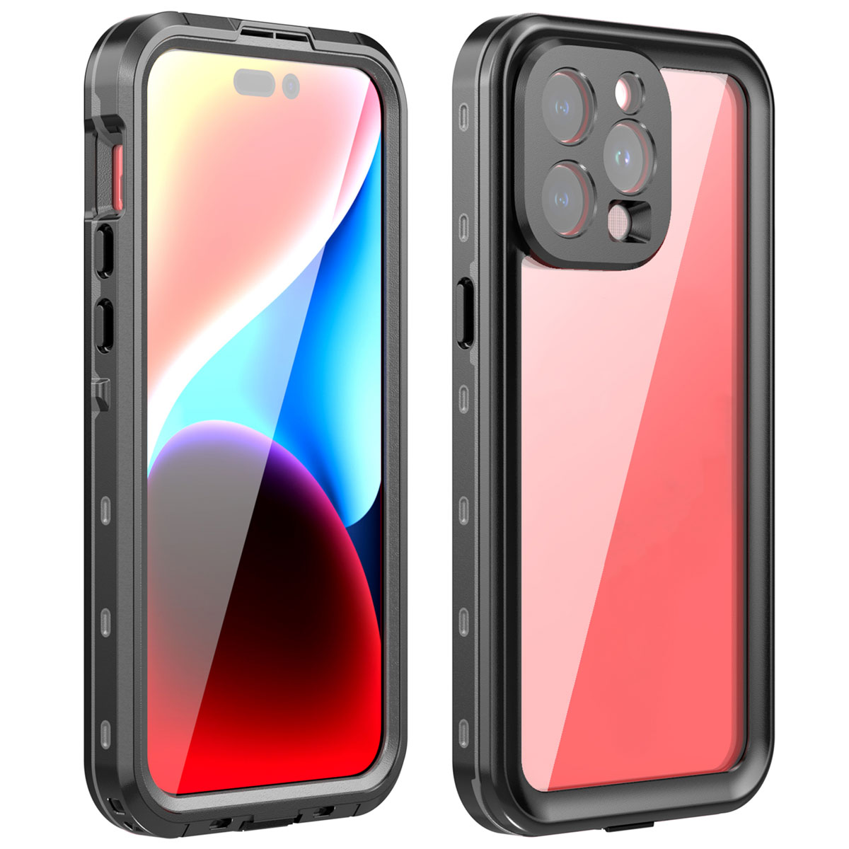 Redpepper Dot Plus Waterproof Backcover Apple iPhone 15 Pro Max – Zwart