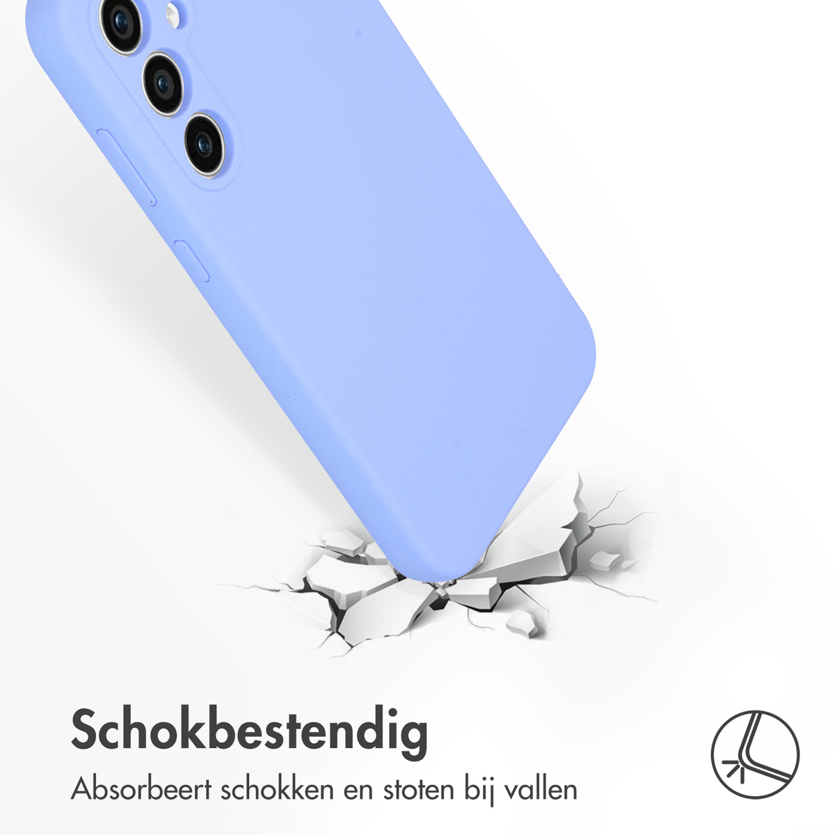 Accezz Liquid Silicone Backcover Samsung Galaxy S23 FE - Paars - Afbeelding 10