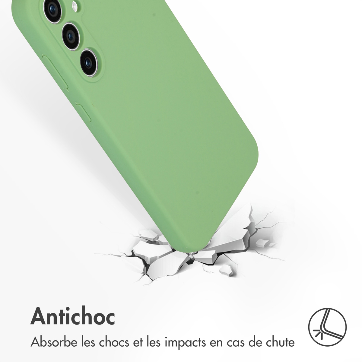 Accezz Liquid Silicone Backcover Samsung Galaxy S23 FE - Groen - Afbeelding 10
