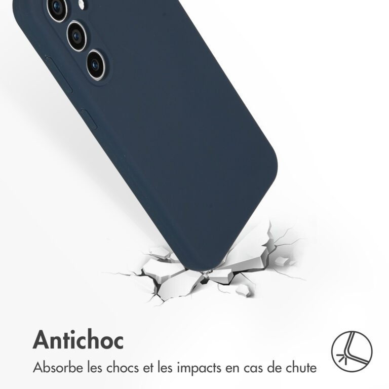 Accezz Liquid Silicone Backcover Samsung Galaxy S23 FE - Donkerblauw - Afbeelding 6