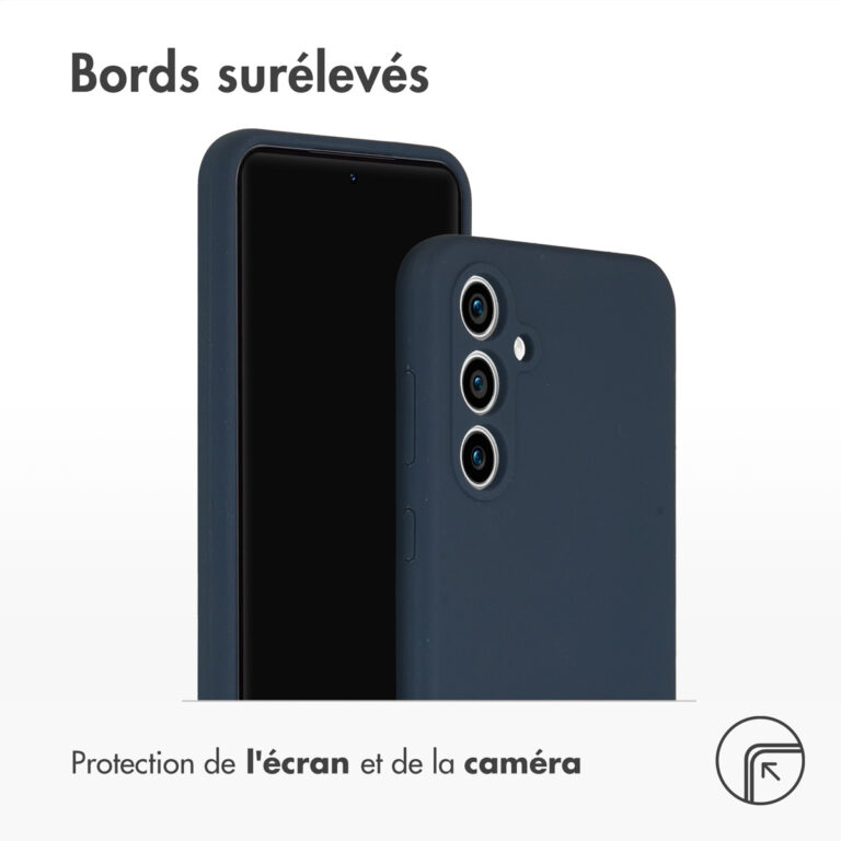 Accezz Liquid Silicone Backcover Samsung Galaxy S23 FE - Donkerblauw - Afbeelding 5