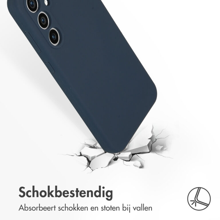 Accezz Liquid Silicone Backcover Samsung Galaxy S23 FE - Donkerblauw - Afbeelding 3