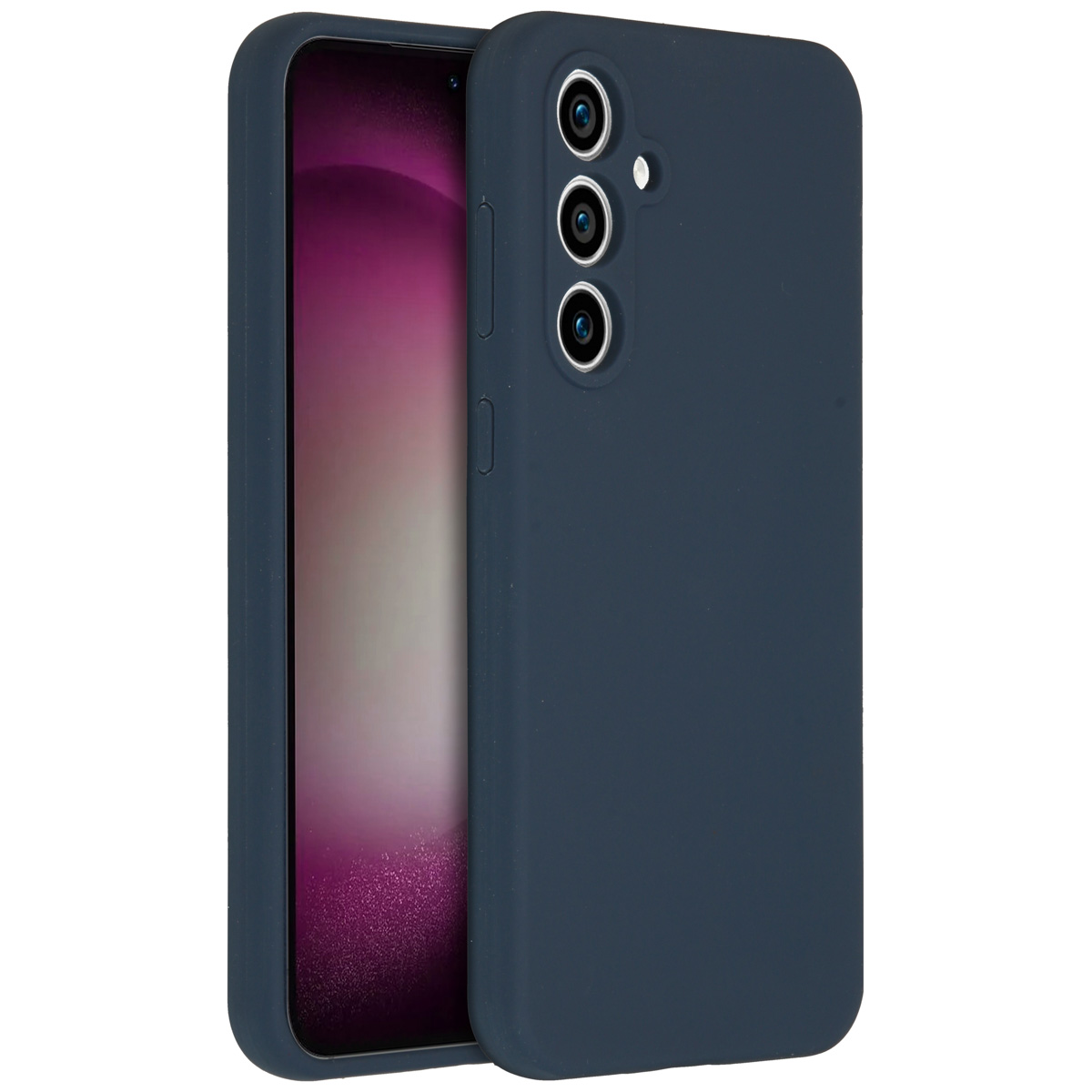 Accezz Liquid Silicone Backcover Samsung Galaxy S23 FE - Donkerblauw - Afbeelding 2