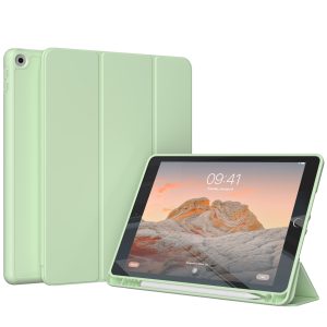 Accezz Smart Silicone Bookcase Apple iPad 9 (2021) 10.2 inch / iPad 8 (2020) 10.2 inch / iPad 7 (2019) 10.2 inch - Lichtgroen