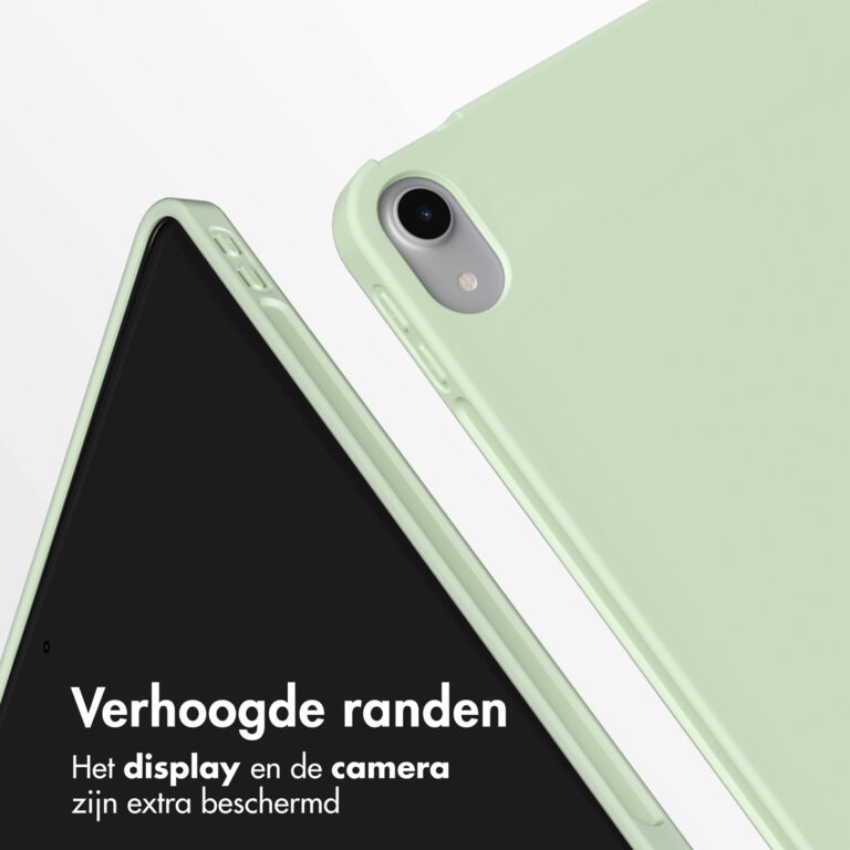 Accezz Smart Silicone Bookcase Apple iPad Air 11 inch (2025) M3 / (2024) M2 / Air 5 (2022) / Air 4 (2020) - Lichtgroen - Afbeelding 9