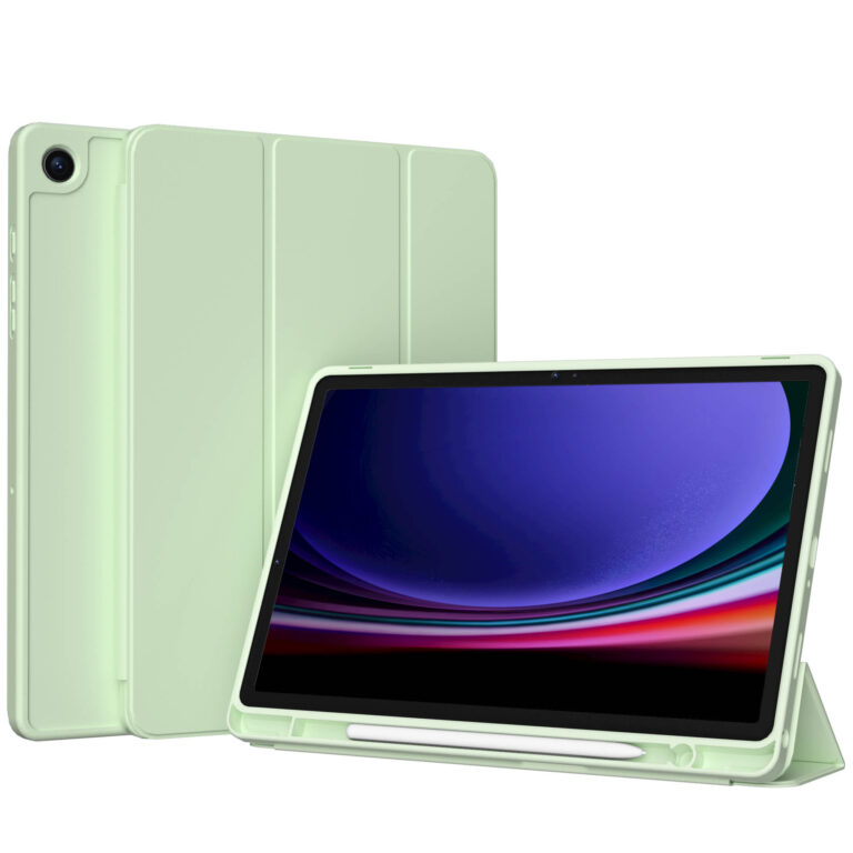 Accezz Smart Silicone Bookcase Samsung Galaxy Tab A9 Plus - Lichtgroen - Afbeelding 10