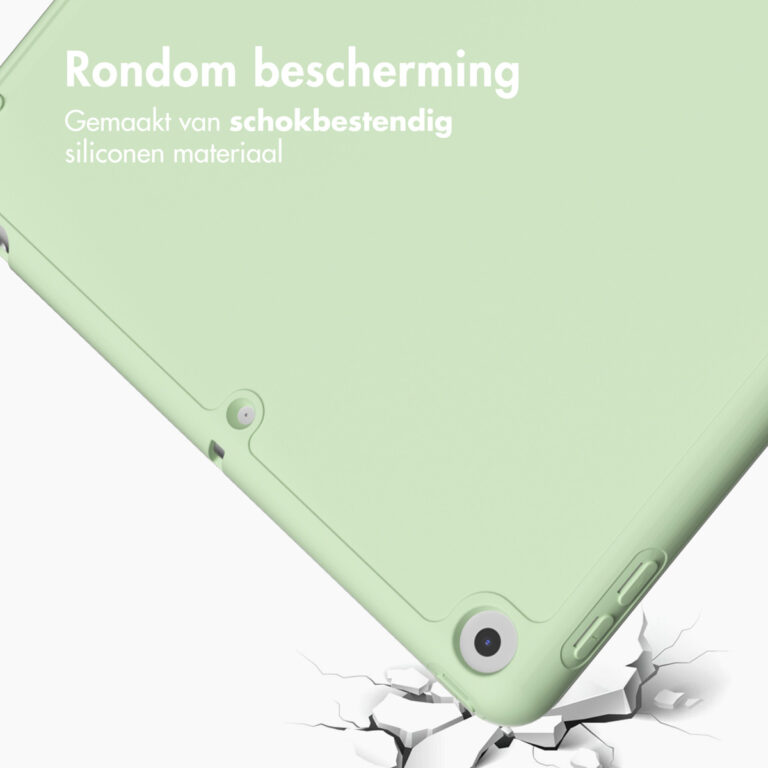 Accezz Smart Silicone Bookcase Apple iPad 6 (2018) 9.7 inch / iPad 5 (2017) 9.7 inch - Lichtgroen - Afbeelding 9