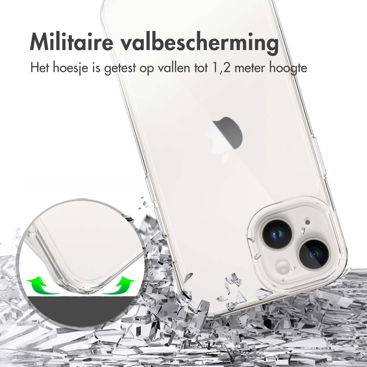 Accezz Xtreme Impact Backcover Apple iPhone 15 - Transparant