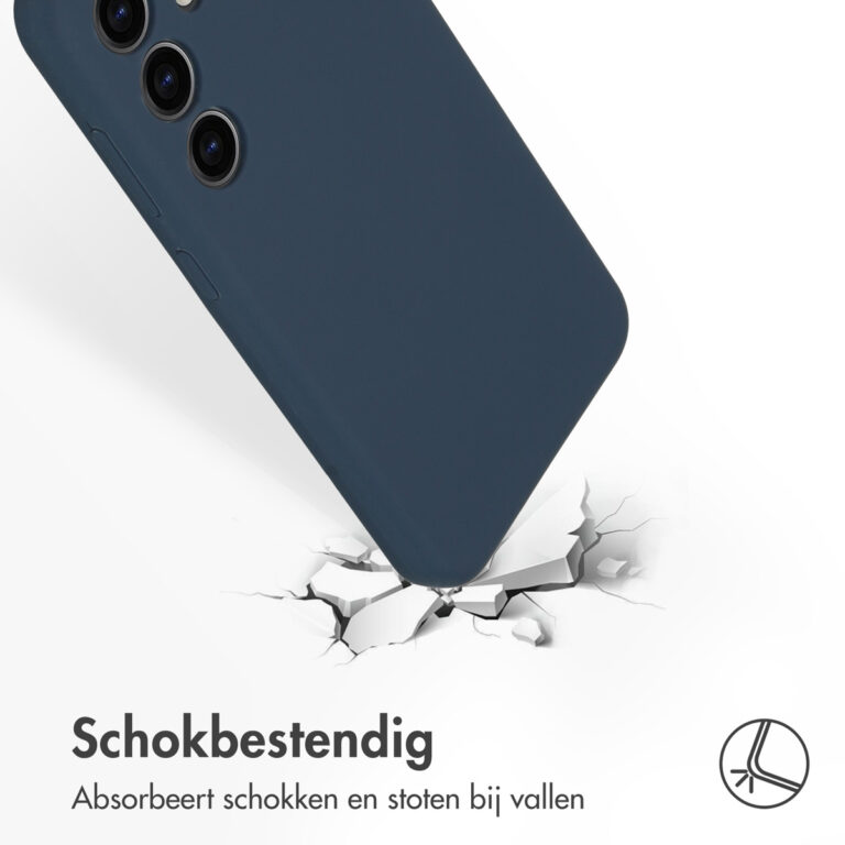Accezz Liquid Silicone Backcover Samsung Galaxy S24 - Donkerblauw - Afbeelding 3