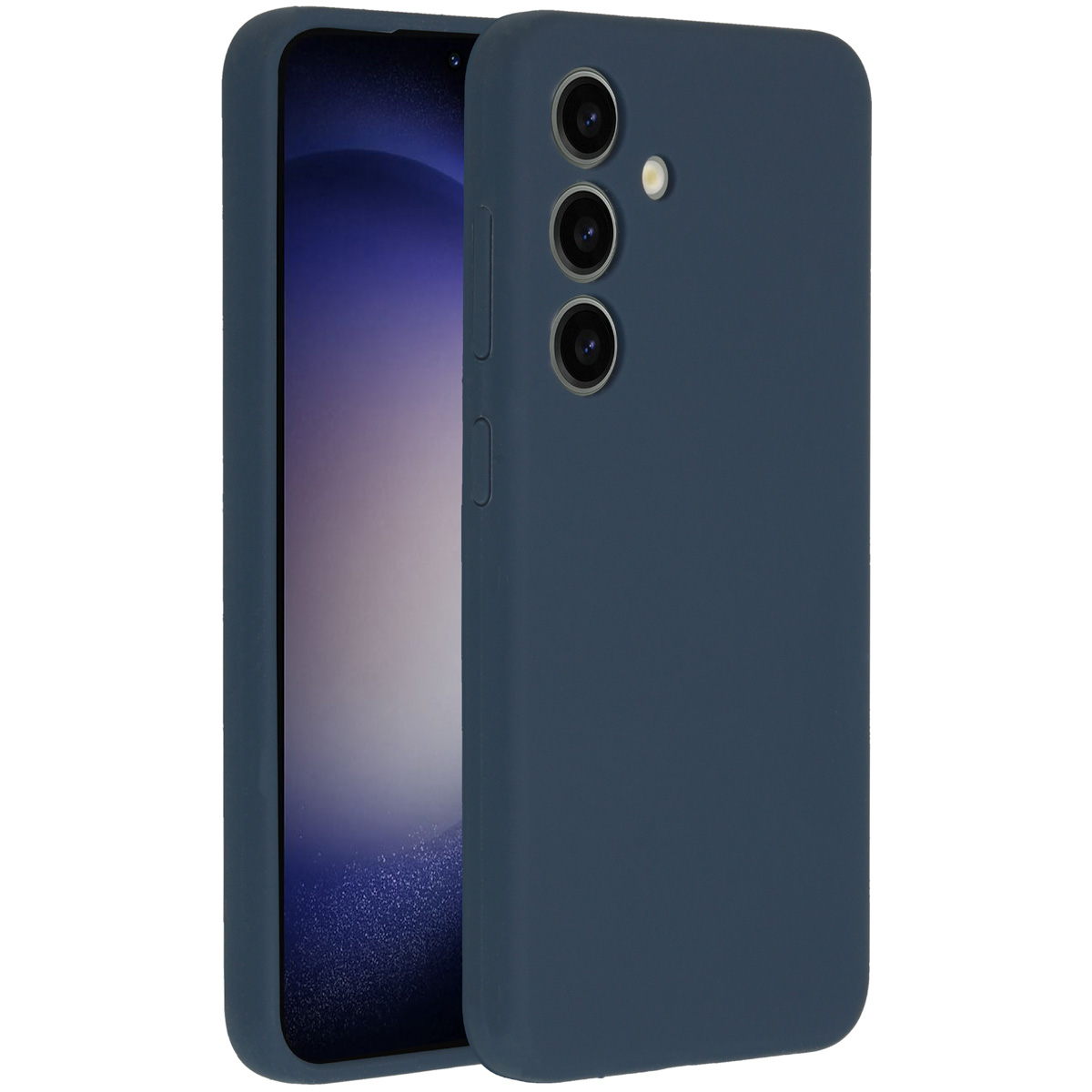 Accezz Liquid Silicone Backcover Samsung Galaxy S24 - Donkerblauw - Afbeelding 2