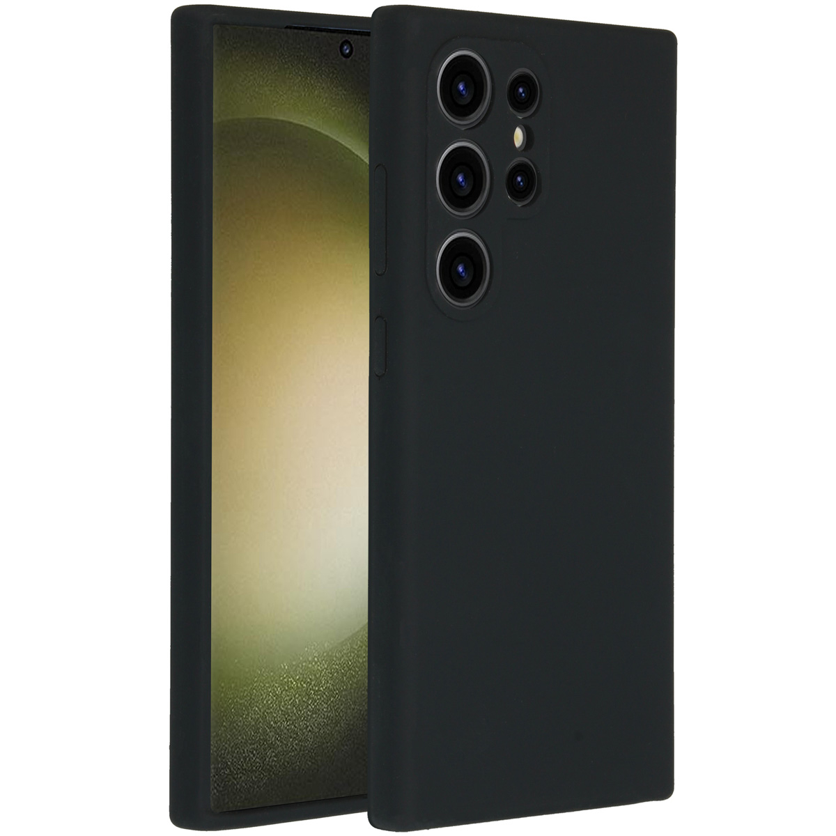 Accezz Liquid Silicone Backcover Samsung Galaxy S24 Ultra - Zwart - Afbeelding 2