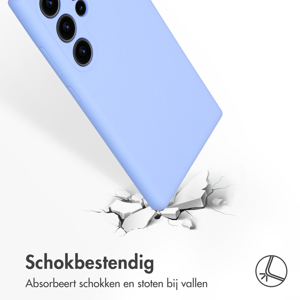 Accezz Liquid Silicone Backcover Samsung Galaxy S24 Ultra - Paars - Afbeelding 9