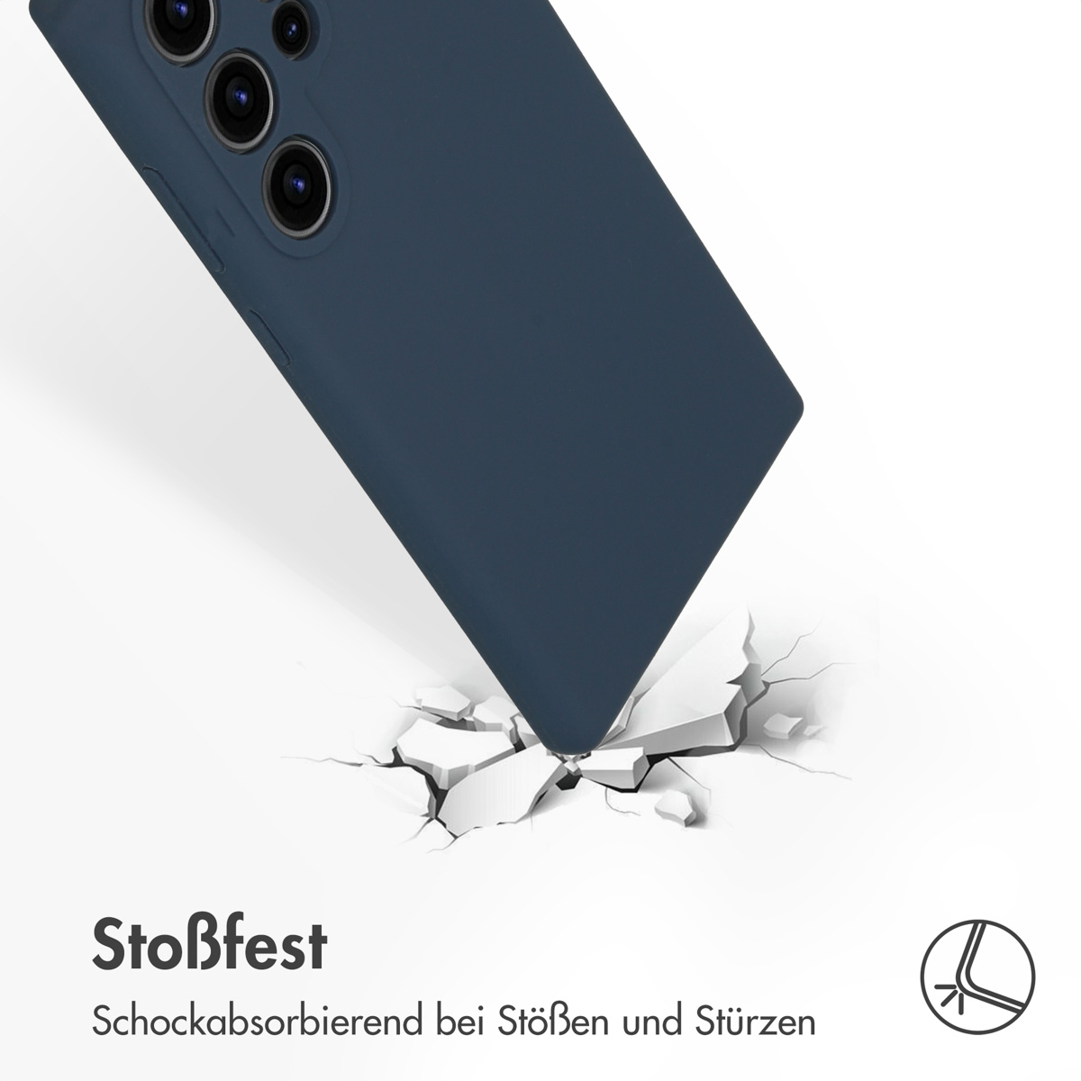 Accezz Liquid Silicone Backcover Samsung Galaxy S24 Ultra - Donkerblauw - Afbeelding 4