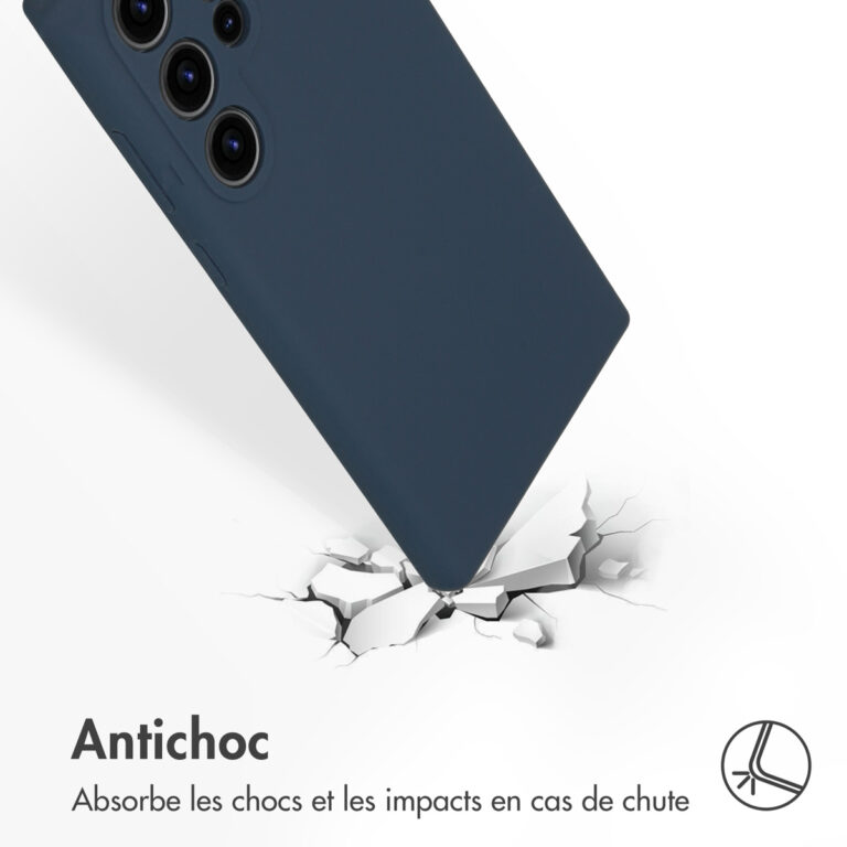 Accezz Liquid Silicone Backcover Samsung Galaxy S24 Ultra - Donkerblauw - Afbeelding 6
