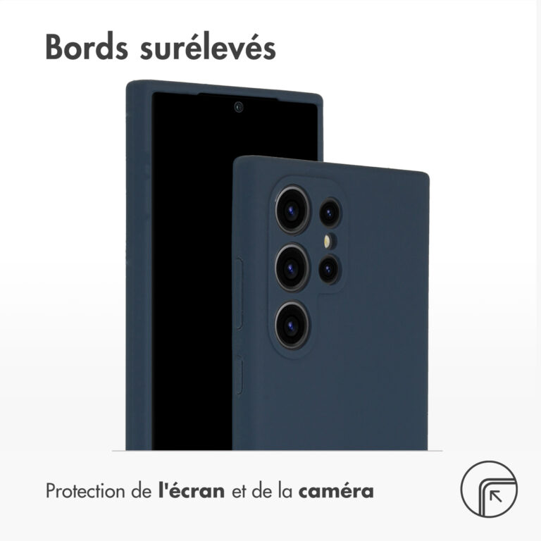 Accezz Liquid Silicone Backcover Samsung Galaxy S24 Ultra - Donkerblauw - Afbeelding 5