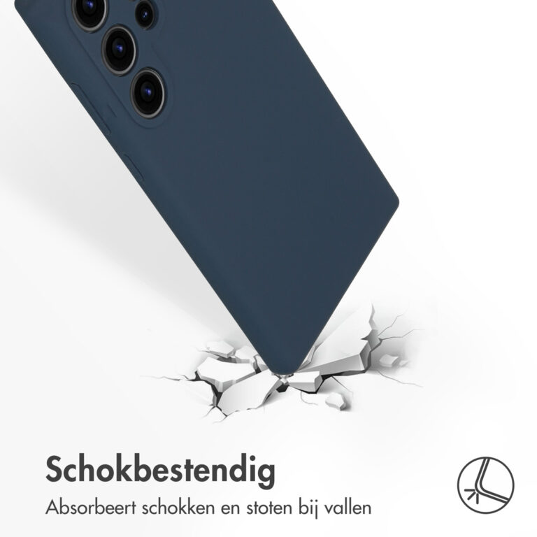Accezz Liquid Silicone Backcover Samsung Galaxy S24 Ultra - Donkerblauw - Afbeelding 3