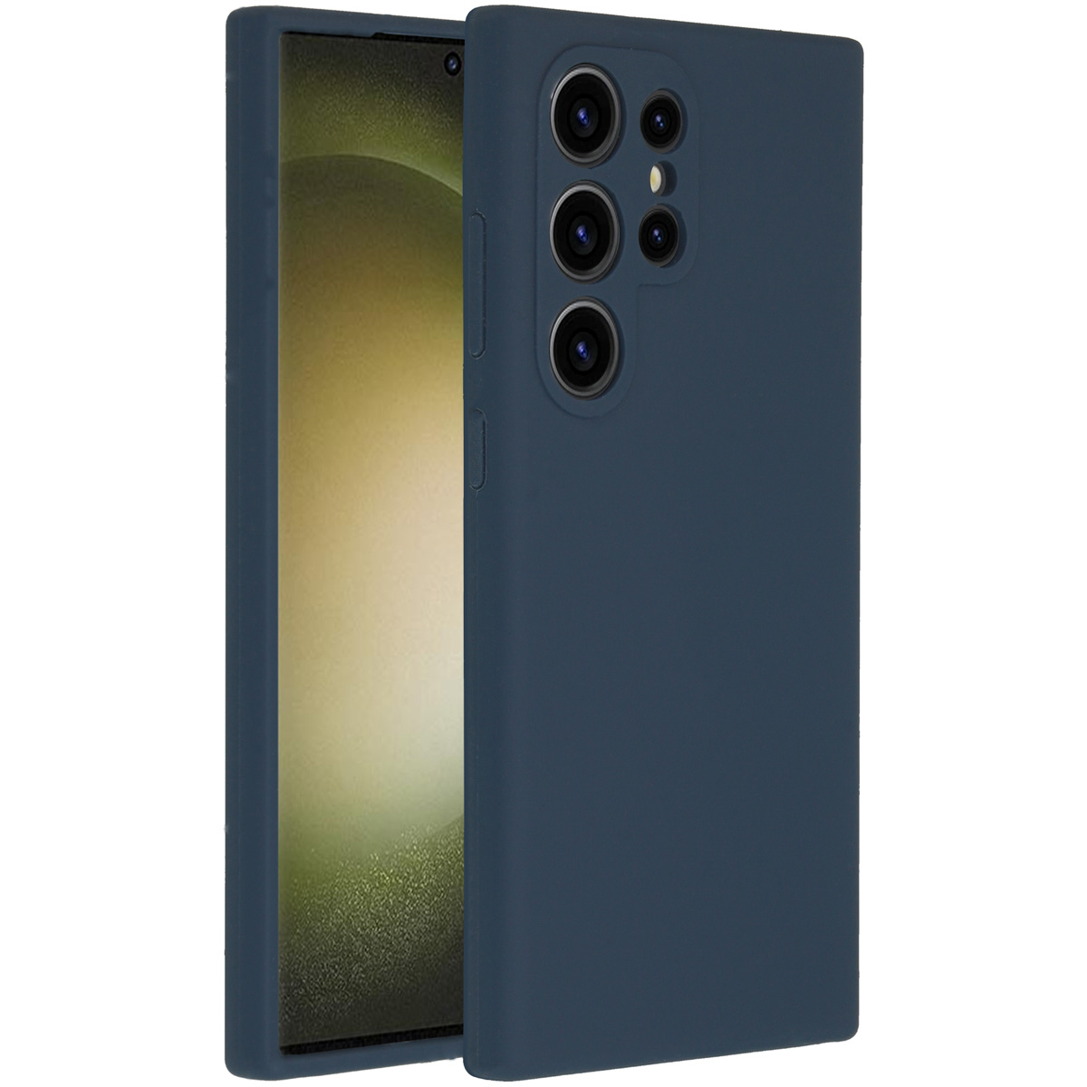 Accezz Liquid Silicone Backcover Samsung Galaxy S24 Ultra - Donkerblauw - Afbeelding 3
