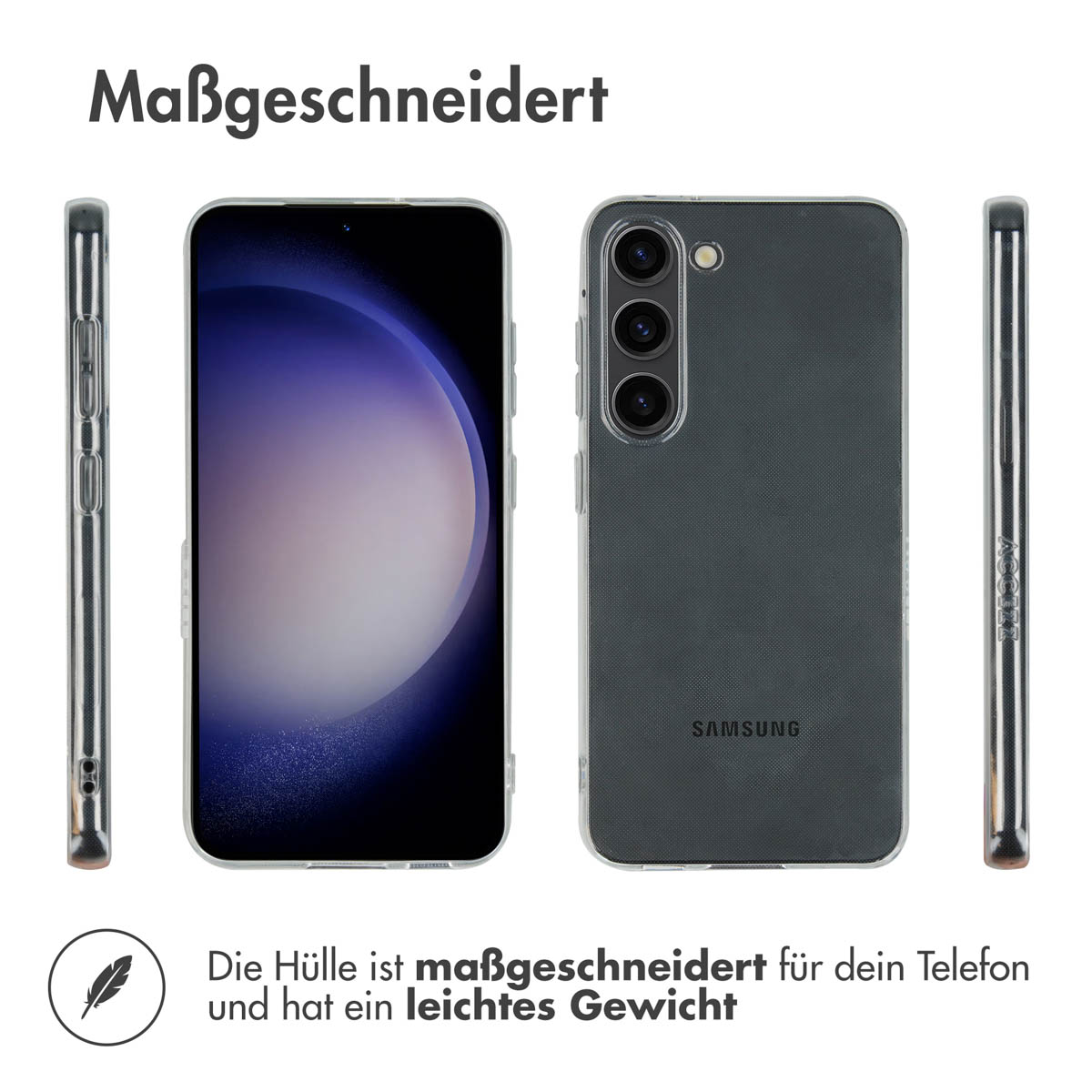 Accezz 100% Recycled Clear Backcover Samsung Galaxy S23 - Transparant - Afbeelding 10