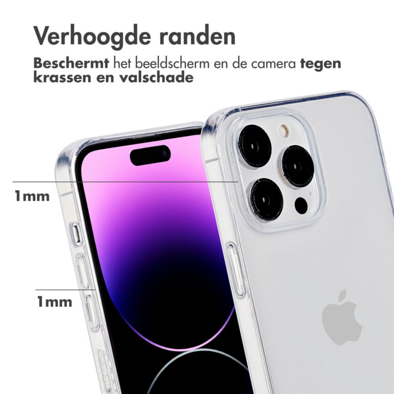 Accezz 100% Recycled Clear Backcover Apple iPhone 14 Pro - Afbeelding 9