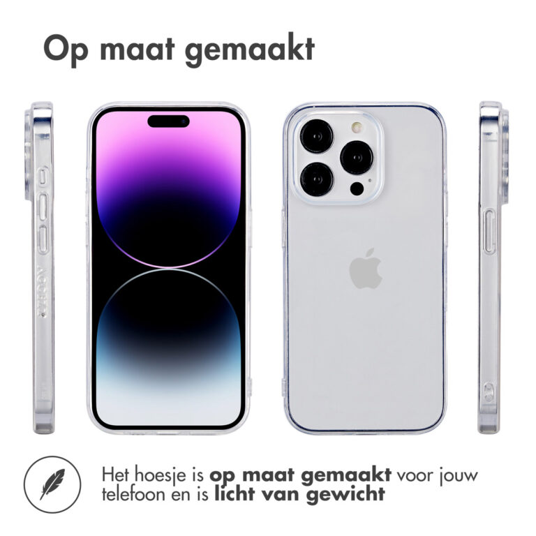 Accezz 100% Recycled Clear Backcover Apple iPhone 14 Pro - Afbeelding 8