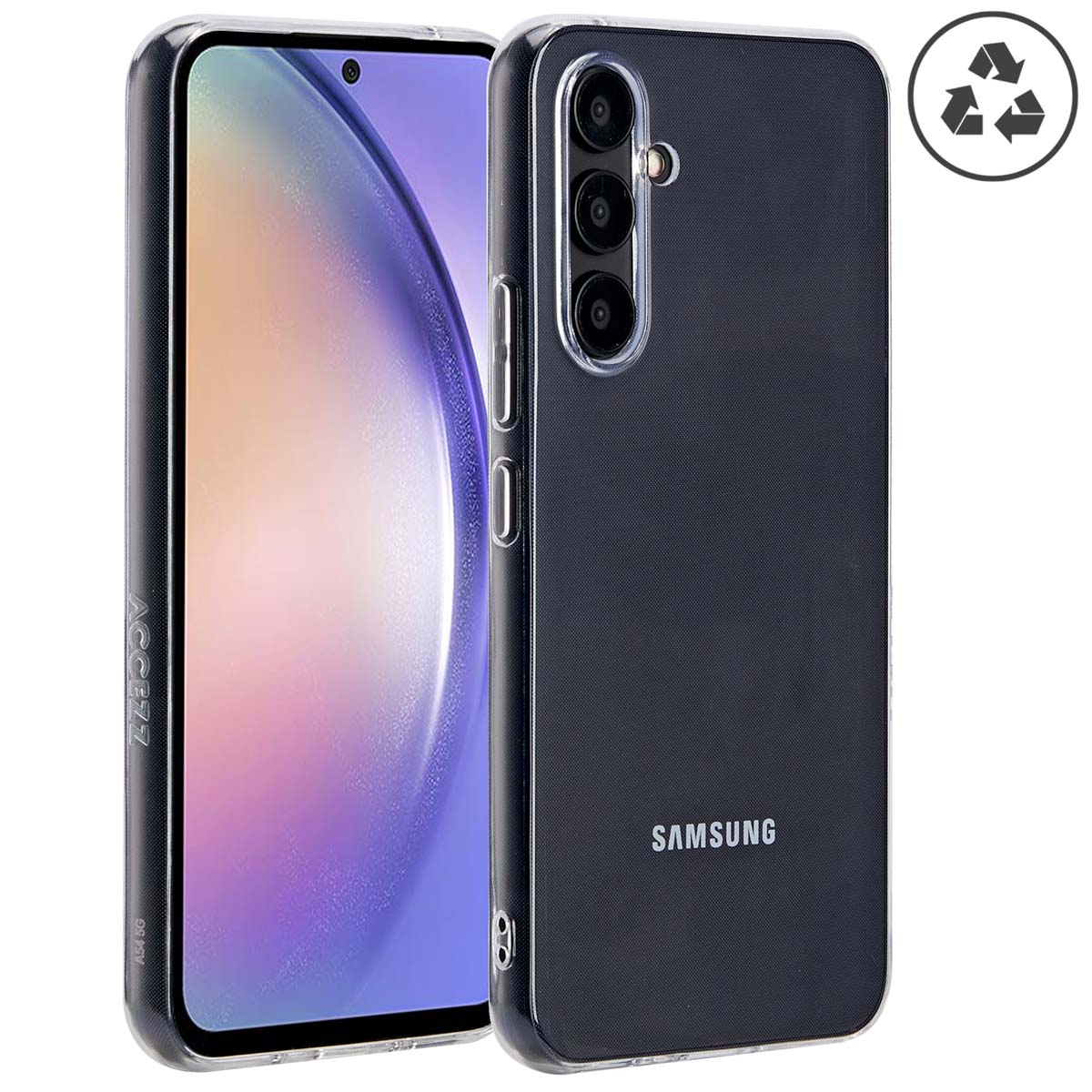 Accezz 100% Recycled Clear Backcover Samsung Galaxy A54 (5G) - Transparant - Afbeelding 2