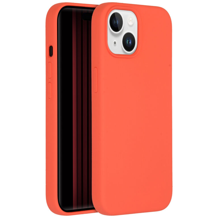 Accezz Liquid Silicone Backcover Apple iPhone 15 - Nectarine - Afbeelding 10