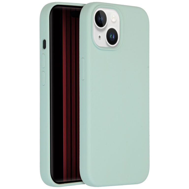 Accezz Liquid Silicone Backcover Apple iPhone 15 - Sky Blue - Afbeelding 10