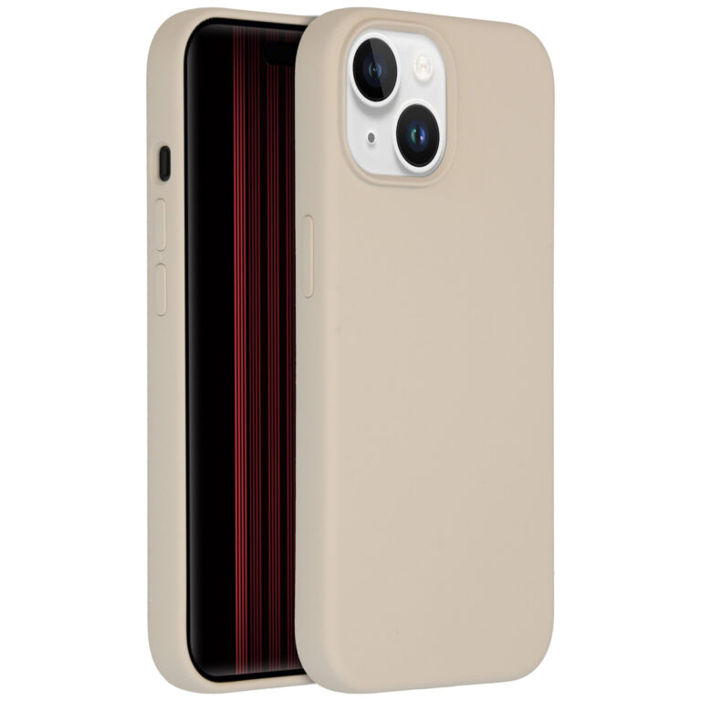 Accezz Liquid Silicone Backcover Apple iPhone 15 - Stone - Afbeelding 4